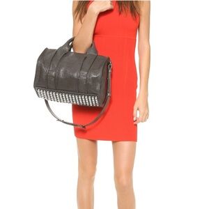 Alexander Wang Gray Satchel with Silver Accents